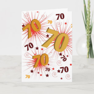 70th Birthday Celebration Card