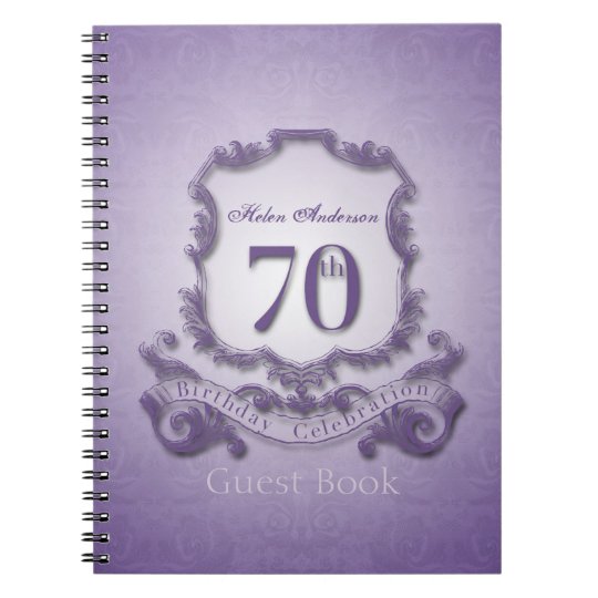 70th Birthday Celebration Custom Framed Guest Book