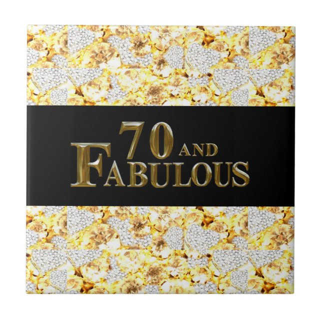 70th Birthday  Ceramic Tile (Front)