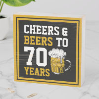 70th Birthday Cheers & Beers to 70 Years Funny