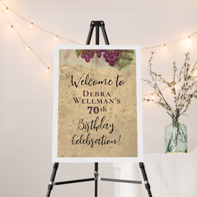 70th Birthday Cheers to 70 Years Party Poster (In Situ (Stand))