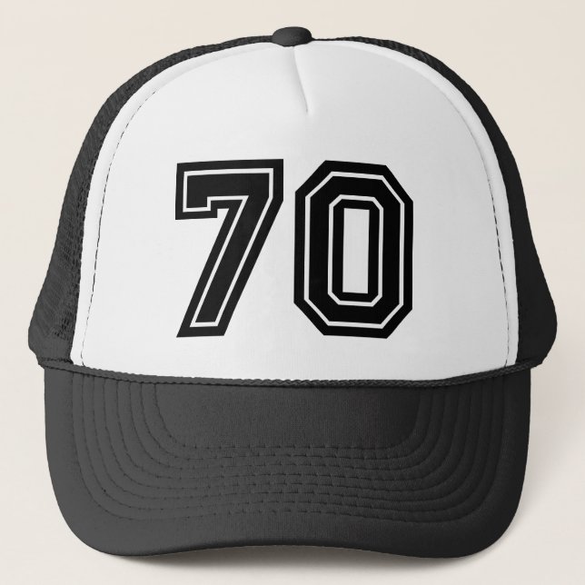 70th Birthday Classic Black Trucker Hat (Front)