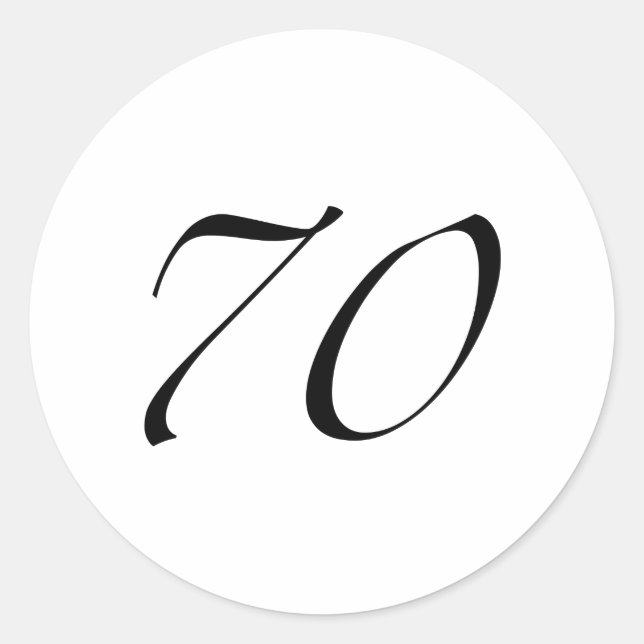 70th Birthday Classic Round Sticker (Front)