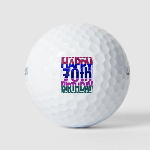 70th birthday_color gradients golf balls