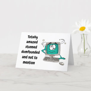 "70th" BIRTHDAY-CONFUSED COMPUTER Card