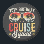 70TH Birthday Cruise Squad Family Matching Circle Magnet<br><div class="desc">70TH Birthday Cruise Squad Crew Vacation Group Family Matching Design Gift Circle Magnet Classic Collection.</div>