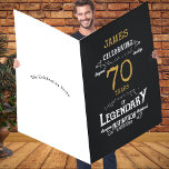 70th Birthday Custom Jumbo Legendary Funny Card<br><div class="desc">Celebrate your loved one's 70th birthday in style! This one-of-a-kind jumbo legendary funny card features a black and gold vintage style and personalizes with the name and year you choose. Give a unique, memorable gift that will bring a smile to the special birthday person's face. The card is made with...</div>