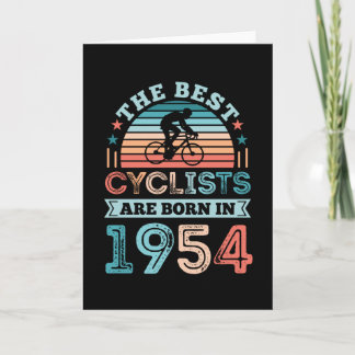 70th Birthday Cycling Gift Best Cyclist born 1954 Card