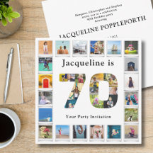 70th Birthday Design Your own Photo Collage