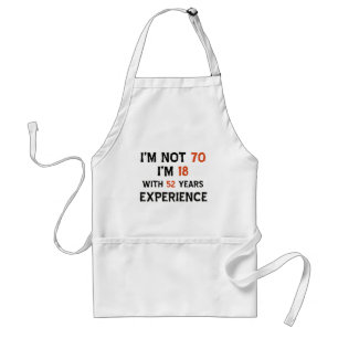 70th birthday designs adult apron