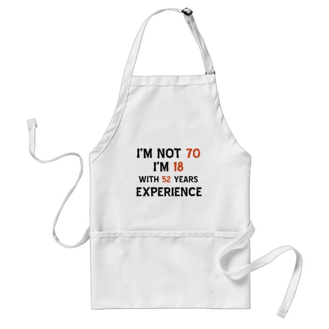 70th birthday designs adult apron (Front)