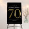 70th Birthday Elegant Solid Gold Black Welcome
