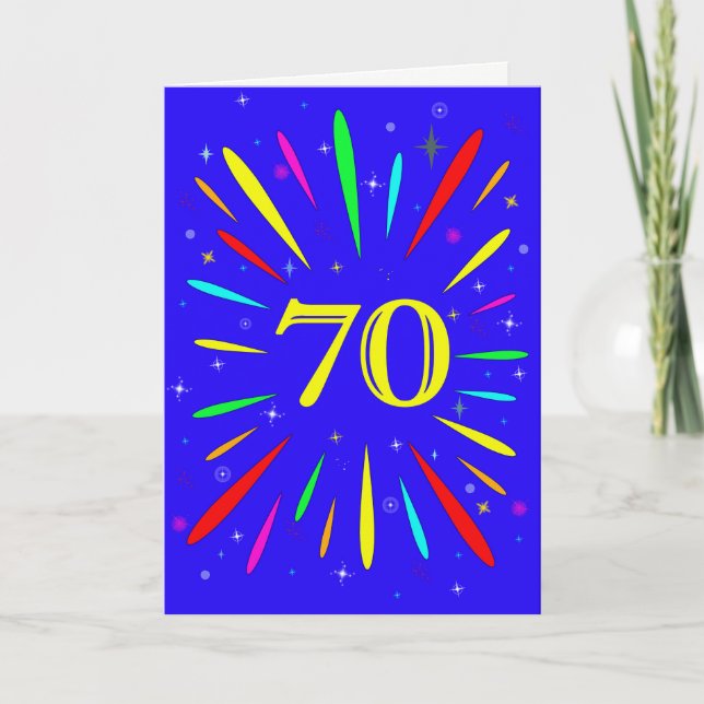 70th Birthday Explosion Card (Front)