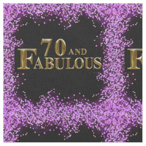 70th Birthday  Fabric