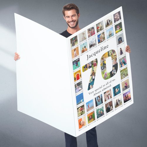 70th Birthday Family Photo Template