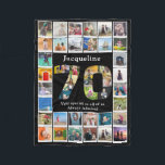 70th Birthday Family Photo Template Fleece Blanket<br><div class="desc">Make that birthday gift a very special memories keepsake with this wonderful photo blanket. Add your favorite images to create a heartfelt and touching present.</div>