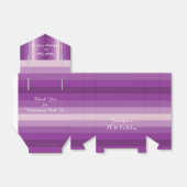 70th Birthday Favor Box, Purple Stripes Favor Boxes (Unfolded)