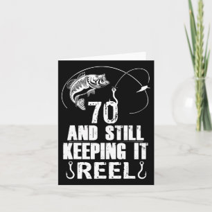 70th Birthday Fishing 70 Years Old Fisherman Gift  Card