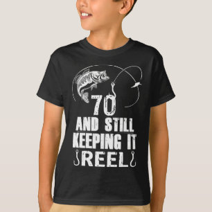 70th Birthday Fishing 70 Years Old Fisherman Gift T-Shirt