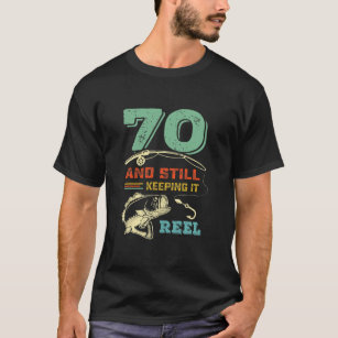 70 Years Old Fishing Fisherman Angler 70th Birthday T-Shirt