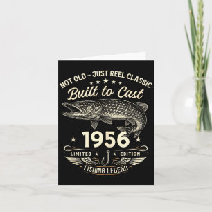 70th Birthday Fishing Gift Men Original 1956 Lied Card