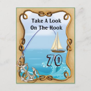 70th Birthday Fishing Invitations For Men by PersonalCustom at Zazzle