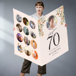 70th Birthday Floral Photo Blush Pink Huge Card<br><div class="desc">Throwback to a time of elegance and charm for the perfect 70th birthday celebration! Our Vintage Floral birthday card design from Zazzle sets the scene, making it the ideal addition to your party fun, or a gorgeous one-of-a-kind gift for your loved one. Easily edit the text and photos to suite...</div>
