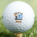 70th Birthday For Granddad – 70 Years Sporty Gift Golf Balls<br><div class="desc">Make your grandfather’s 70th milestone unforgettable with this bold blue “Fore-get Age,  Keep Swinging” design. Ideal for his next tee time,  a family golf celebration,  or as a keepsake honoring a lifetime of memorable rounds. Enjoy!</div>