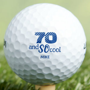 70th Birthday Friend Gift – Blue Cool 70 Years Golf Balls