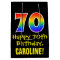 70th Birthday: Fun, Bold, Colorful, Rainbow "70"