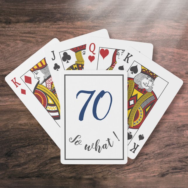 70th Birthday Funny 70 so what Motivational Poker Cards (Creator Uploaded)