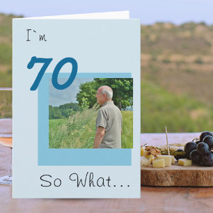 70th Birthday Funny Photo Card