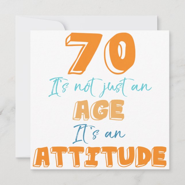 70th Birthday Gag Gift Card (Front)