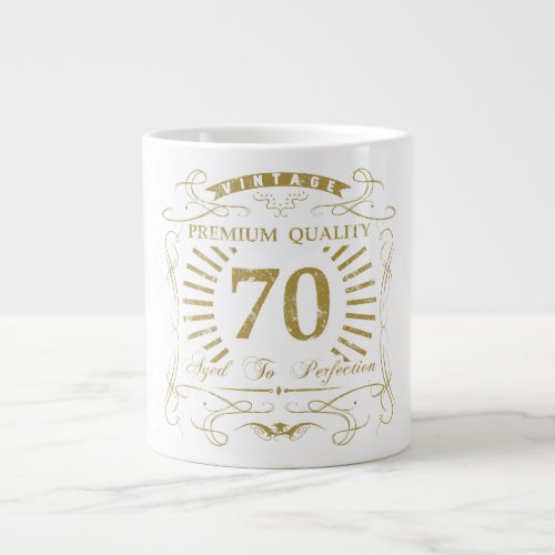 70th Birthday Gag Gift Large Coffee Mug