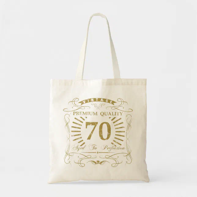 70th Birthday Gag Gift Tote Bag Zazzle