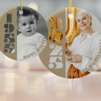 70th birthday gift Born in 1955 present Ornament