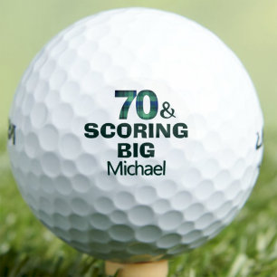 70th Birthday Gift for Dad Scoring Big Custom Golf Balls