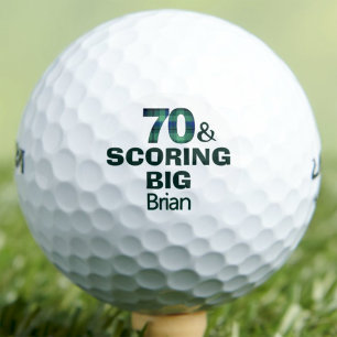 70th Birthday Gift for Friend Scoring Big Custom Golf Balls