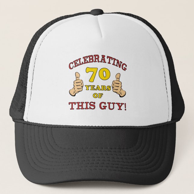 70th Birthday Gift For Him Trucker Hat (Front)