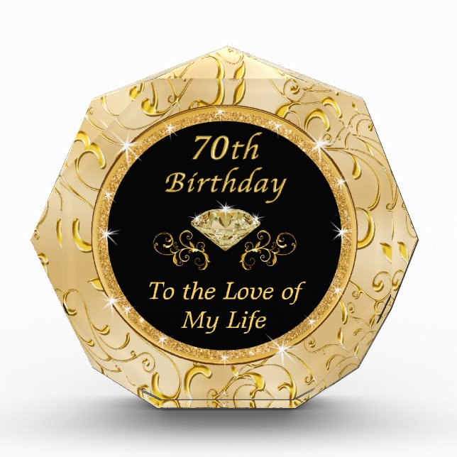 70th Birthday Gift for Wife, Love of My Life (Front)