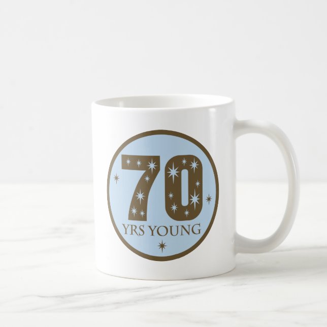 70th Birthday Gift Ideas Coffee Mug (Right)