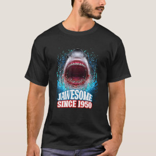 70th Birthday Gift Jawesome Since 1950 Shark 70 Ye T-Shirt
