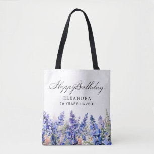 70th Birthday Gift July Birth Month Flower Tote Bag