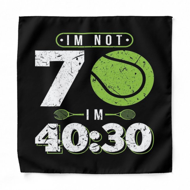 70th Birthday Gift Tennis Blanket Bandana (Front)