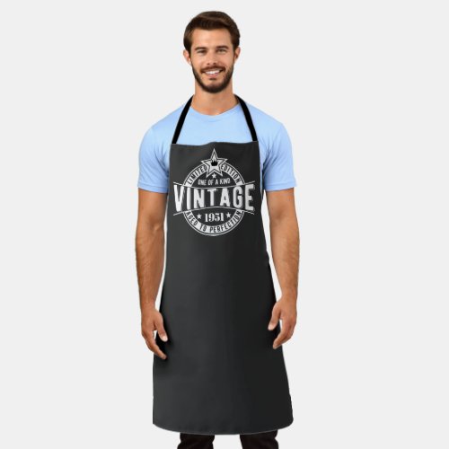 70th Birthday Gift Vintage Aged to perfection Apron