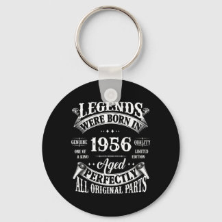 70th Birthday Gift Vintage Legends Born In 1956 70 Keychain