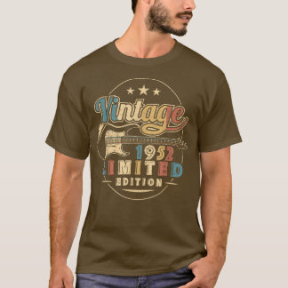 70th Birthday Gifts Guitar Lovers 1952 Edition 70  T-Shirt