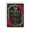 70th Birthday - Gold Black Red Roses