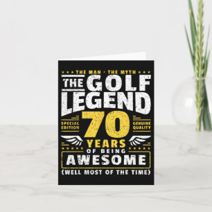 70th Birthday Golf Player 70 Years Old Golfer  Card