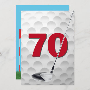 70th Birthday Golf Theme Party Invitation